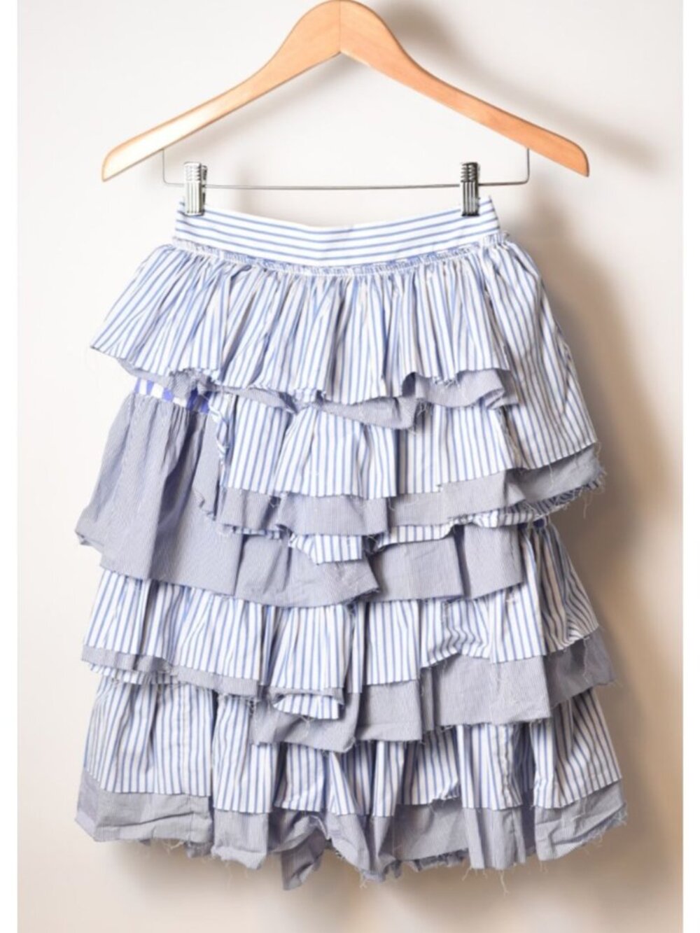 J Crew Collection Skirt Women's Size 2 Blue and White Stripe